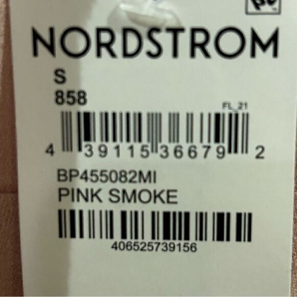 BP Nordstrom‎ Crop Wrap front top in pink smoke size small NWT - Picture 3 of 6